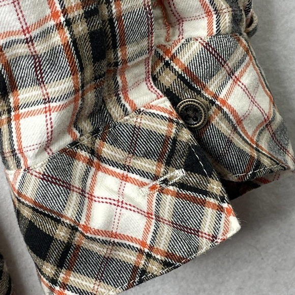 J. Jill Womens Size Large Red / Tan Plaid Long Sleeve Button Down Blouse Top - Picture 14 of 16